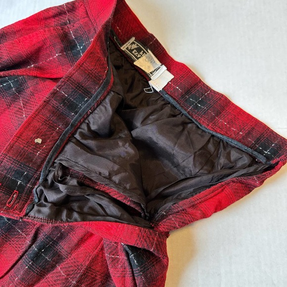 Vintage Evan Picone Petites Plaid Midi Skirt Sz 6 Union Made in USA - Picture 9 of 11